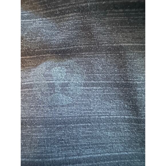 Men M Lululemon Quarter Zip Gray Striped Shirt Top Jacket Run Active Travel - Picture 5 of 6